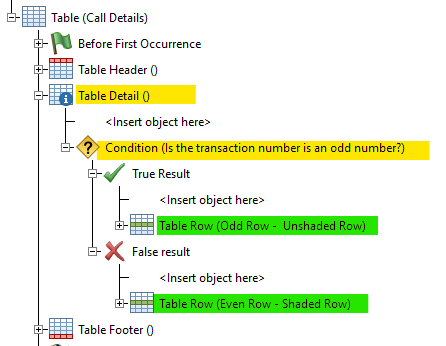 How to Shade Every Other Row in a Transaction Table in EngageOne Designer