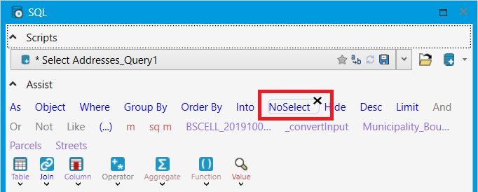 Understanding the new SQL dialog in MapInfo Pro 2019