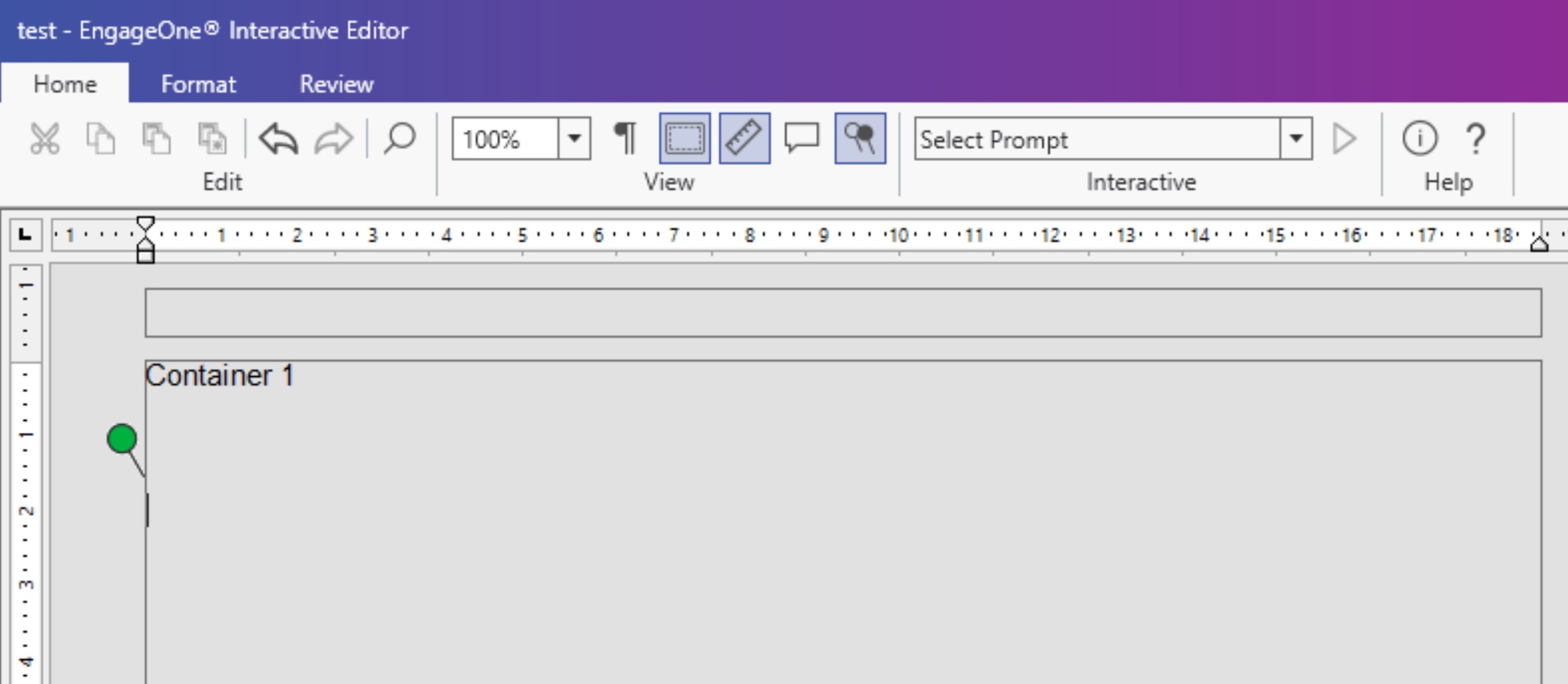 Editable paragraph remains visible when emptied in EngageOne Designer