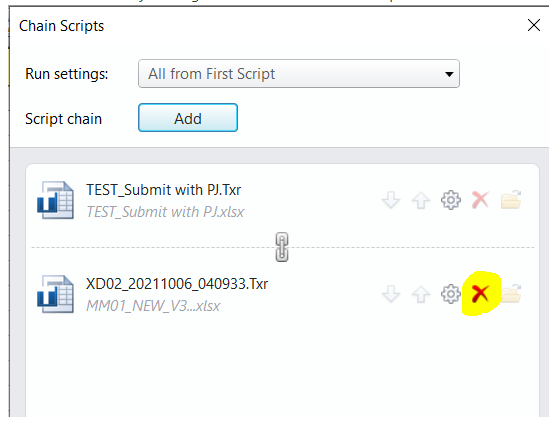 How to add the same script to 2 different chains