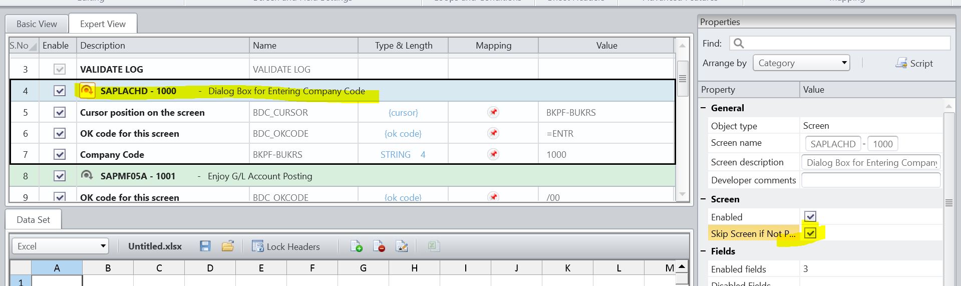 Automate Studio FB50 No batch input data for screen SAPMF05A 1001