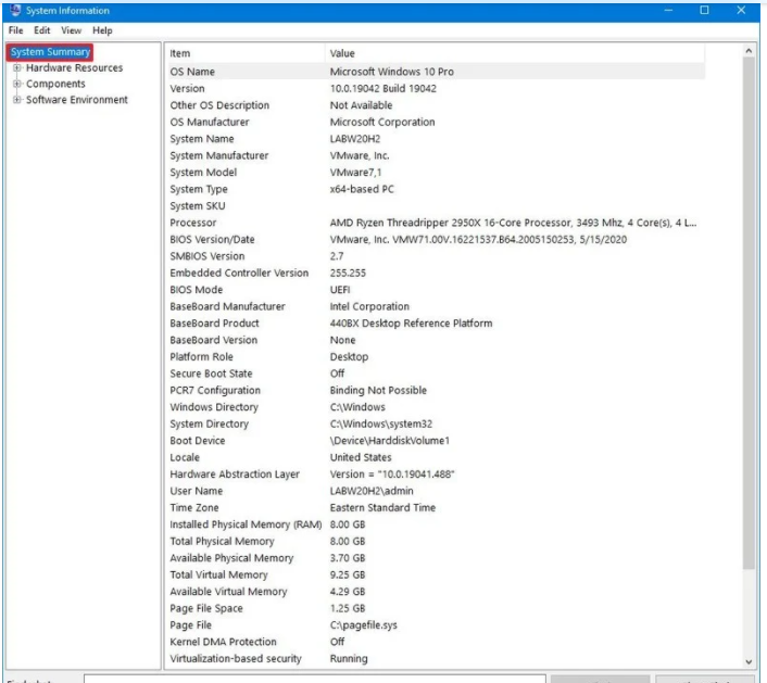 Using System Information in Windows to export Information for ...