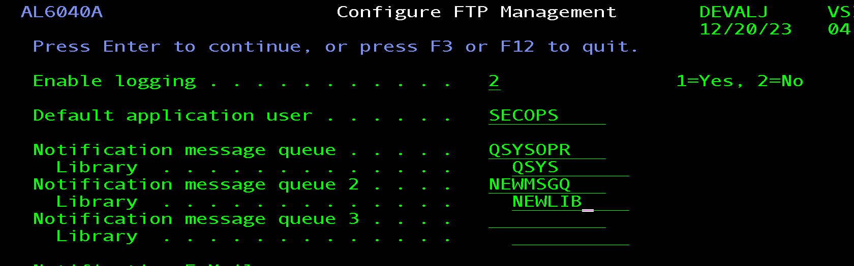 FTP Can Assure Security messages in QSYSOPR be redirected to a