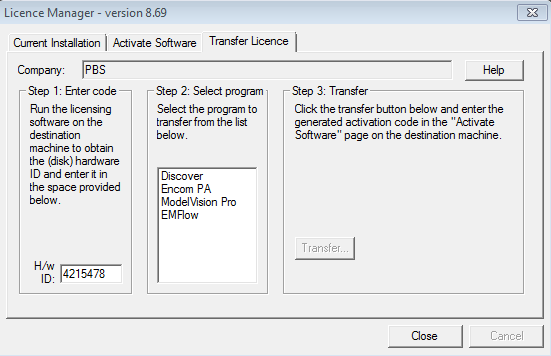 How to transfer the license for MapInfo Discover, GPInfo or Discover PA ...
