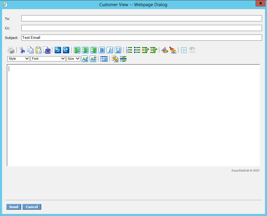 Learn to send email(s) from Customer View web in Portrait Dialogue