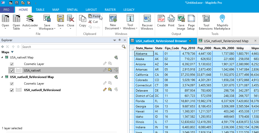 Resolving the issue in MapInfo Pro 15.2.x when saving a NativeX table ...