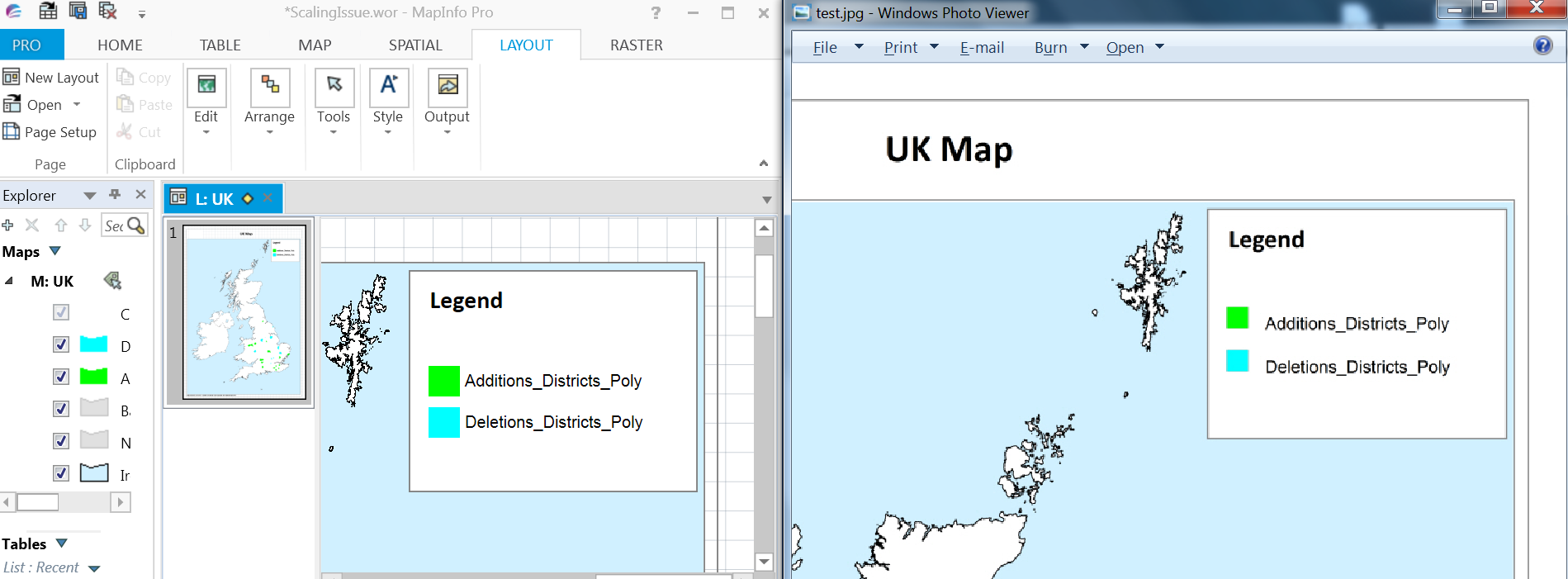 Legend text scaling issue with legend colour boxes becoming scaled down ...
