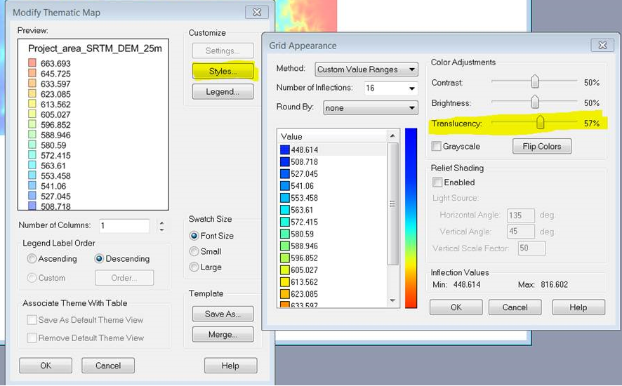 MapInfo Pro: How to apply translucency when Enhanced Rendering ...