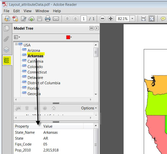 How to view attribute data in exported PDF files - MapInfo Professional?