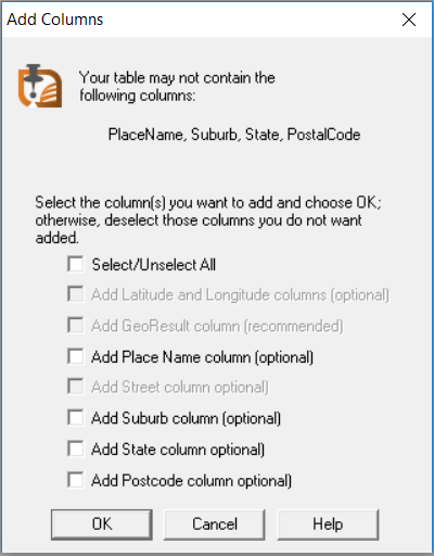 Preparing data for geocoding in MapMarker desktop