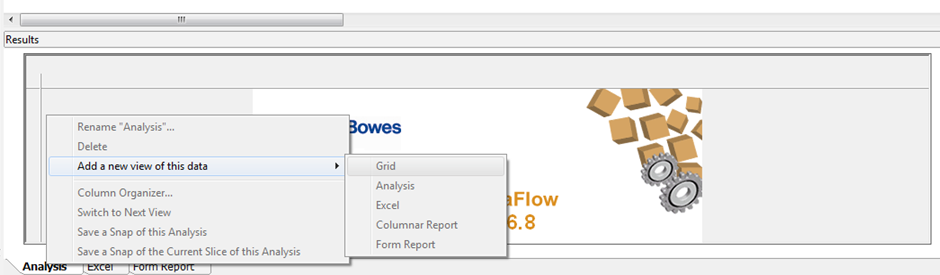 Add a new view of this data - options grayed out