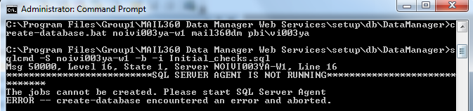 Resolve "SQL SEVER AGENT IS NOT RUNNING" during creation/upgraditon of ...