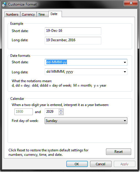 'Next run date must be a valid date (format=dd/MMM/yy)' message in ...