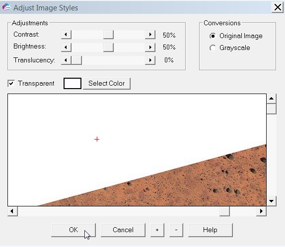 Making background of a raster image transparent for display purposes in ...