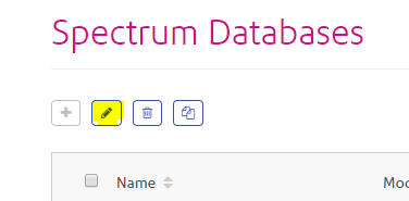 How to modify Spectrum databases in the Management Console