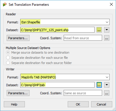 Importing shapefiles (.shp) into MapInfo Pro with the Universal Translator