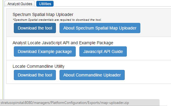 Resolve issue where User cannot download Map Uploader from Spectrum ...