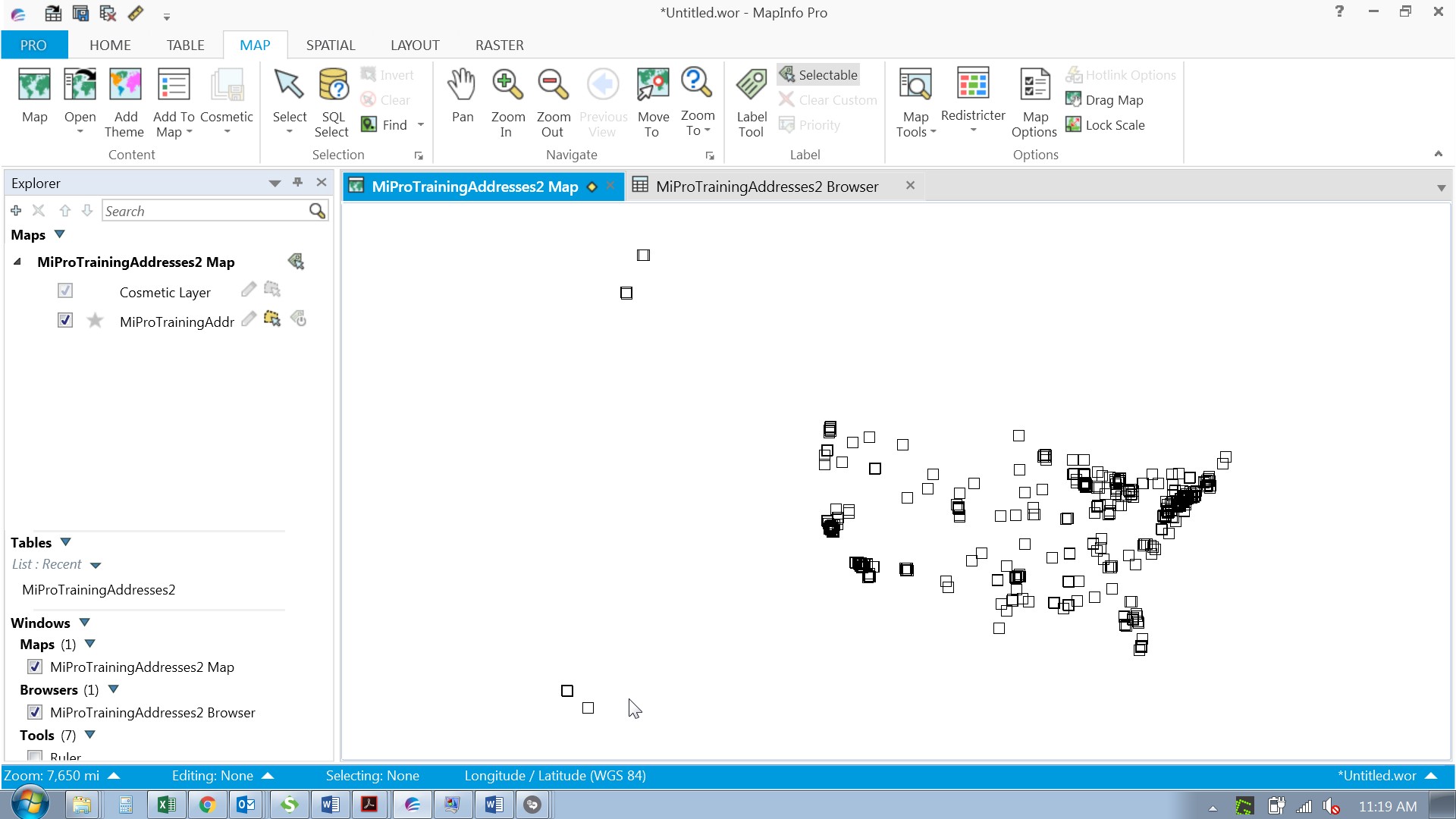 Creating Points and Saving a Workspace
