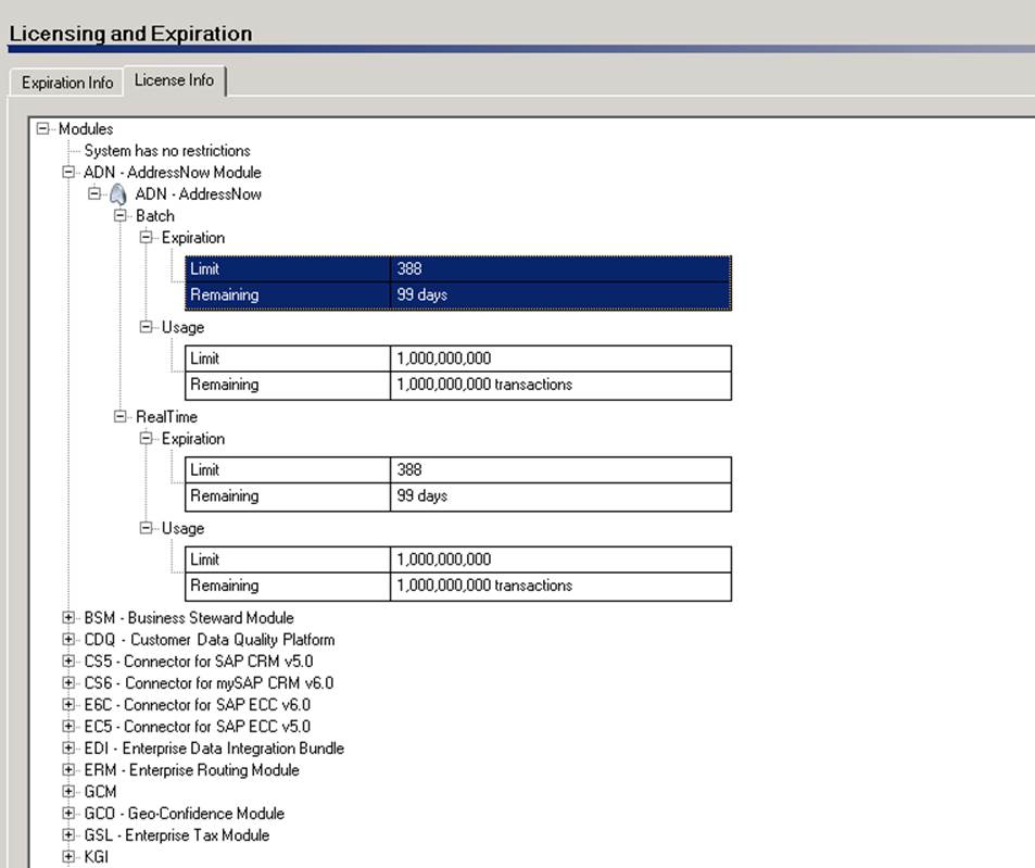 Reading License information in Spectrum