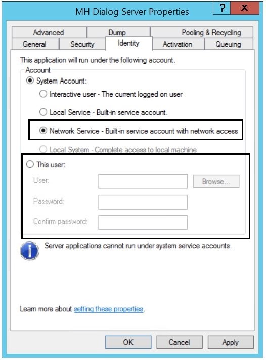 Error 'The server process could not be started because the configured ...