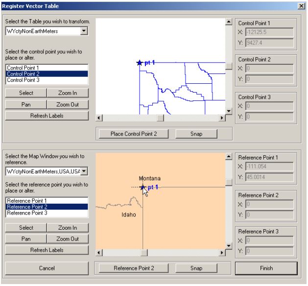 Using the Register Vector Tool to re-project non-earth tables in ...