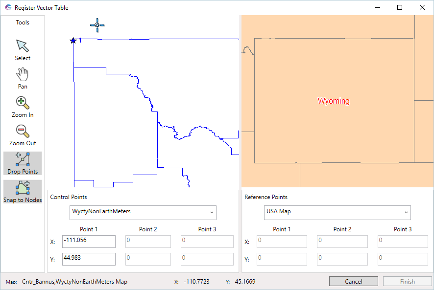 Using the Register Vector Tool to re-project non-earth tables in ...
