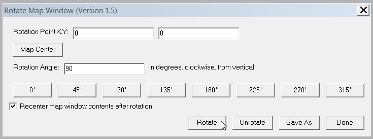 Rotate a mapper or layout window in MapInfo Pro
