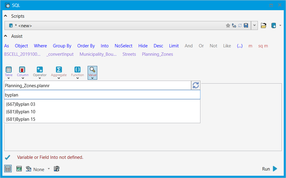 Understanding the new SQL dialog in MapInfo Pro 2019