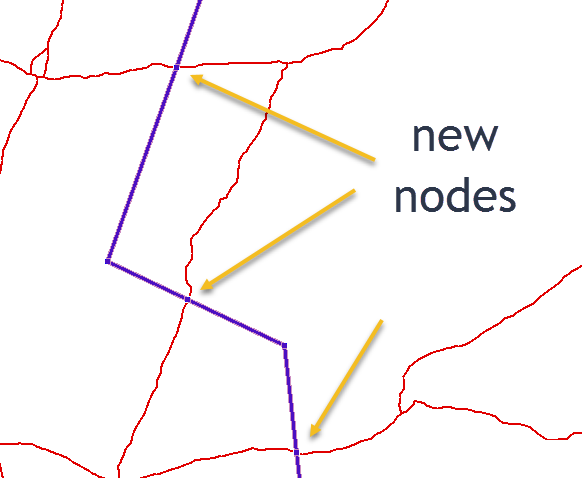 Creating points where polylines from 2 separate tables intersect using ...