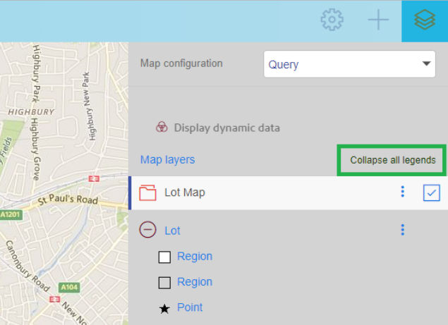 Control expansion or collapse of map legends in Spectrum Spatial Analyst