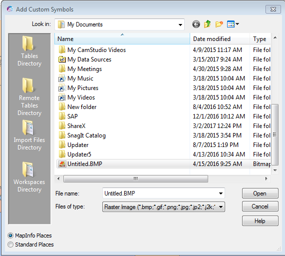 Adding custom symbols to MapInfo Pro
