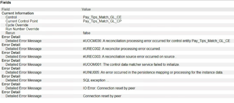 Assure DQ job failed with IO Error: Connection reset by peer