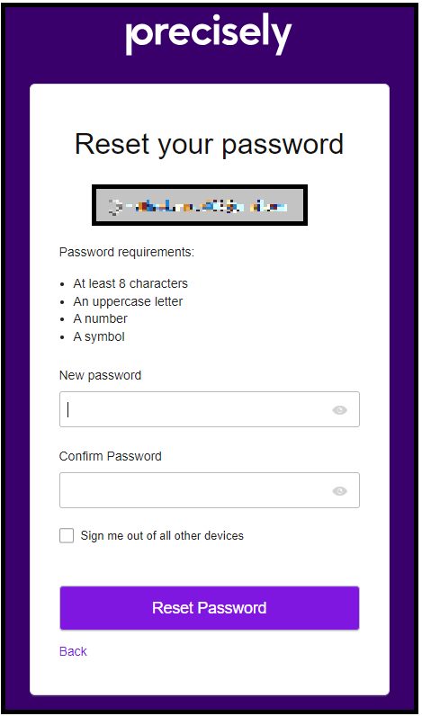 Reset Your Password