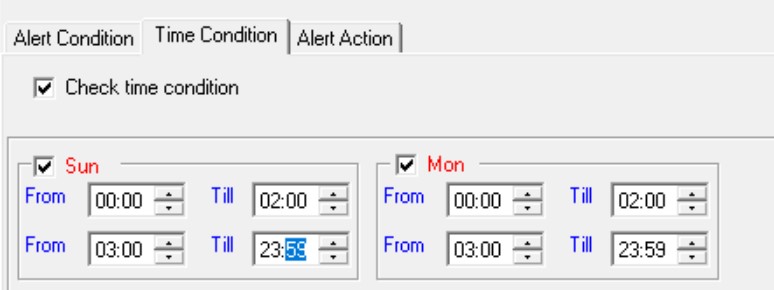 Enforcive: How to set time periods in Alert definitions.