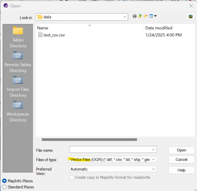 Forcing a .wkt file in .csv format to open as polygons in MapInfo Pro