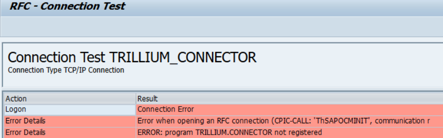 Trillium - SAP not connecting to Trillium Services