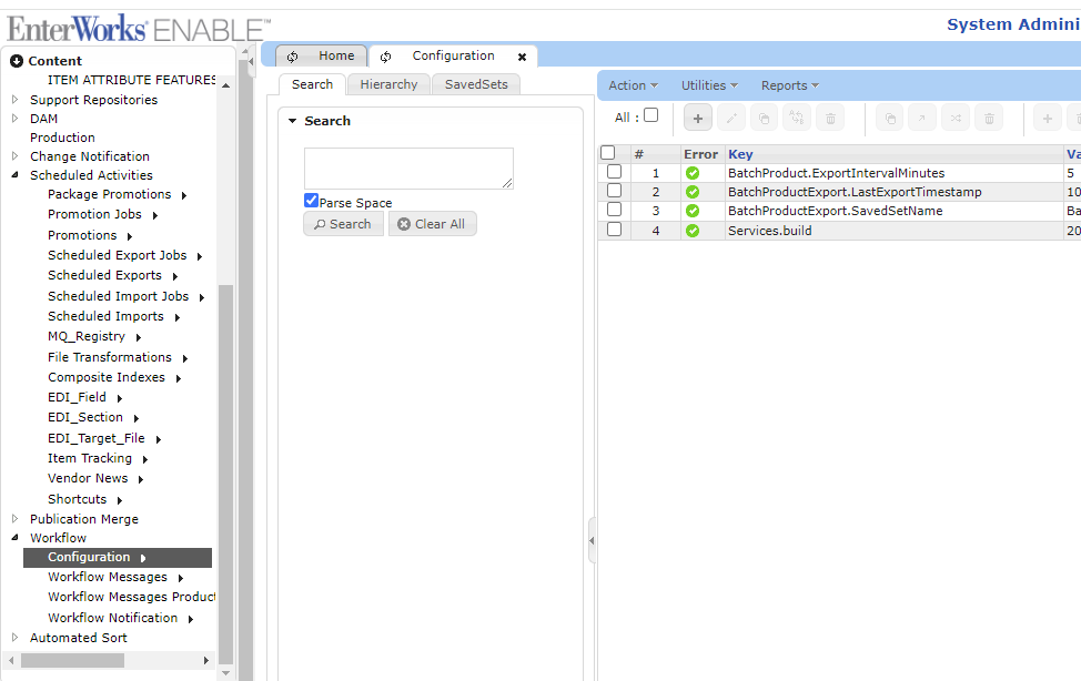 Enterworks - How to Find Services Build Number