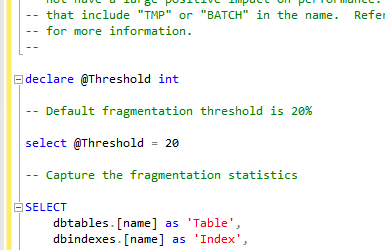 How to find and rebuild fragmented indexes in the MSSQL EPIM database