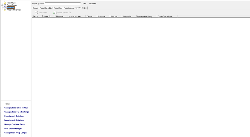 No reports showing in Report Generator
