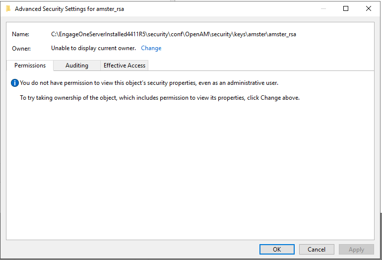 Reconfigure of the EngageOne Compose Server Security bundle fails with ...