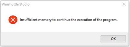 "Insufficient memory to continue the execution of the program" error in ...