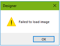 Error "Failed to load image" and "Object reference not set to an ...