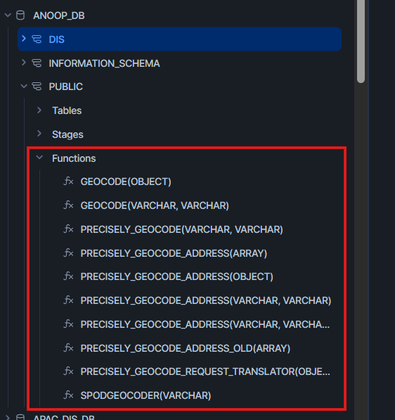 DIS snowflake UDF error SQL compilation error