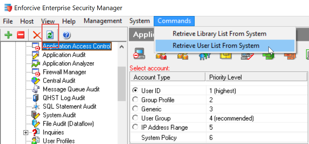 User IDs are missing form the Application Access Control and the User ...