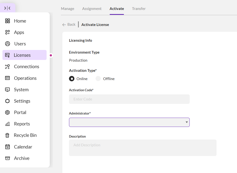 Evolve Offline Activation Procedure in Automate