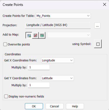 Resolving issue in MapInfo Pro when points created using "Create Points ...