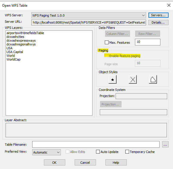 MapInfo Pro: Paging option greyed out when accessing Spectrum Web ...