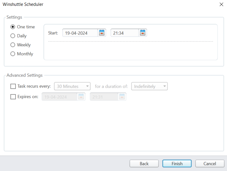 Scheduling GUI scripts to run automatically in Automate Studio