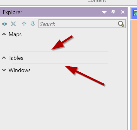 Resolving map layers not showing in Explorer Window in MapInfo Pro