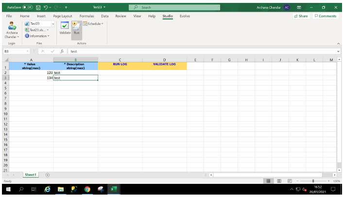 Evolve - How to add data in Reference Data List with Excel Option?